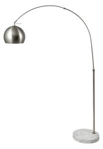 Feliciani Arc Brushed Metal and Marble Floor Lamp