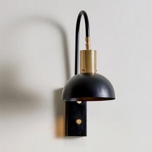 Mayfair Matt Black Domed Task Wall Light