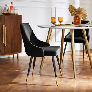 Ariana Set of 2 Dining Chairs, Velvet