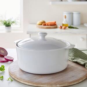 White Casserole Dish with Handles