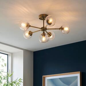 Vogue Asher 6 Light Semi Flush Ceiling Light