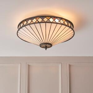 Vogue Weston Traditional 2 Light Flush Ceiling Light