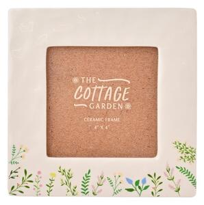 Floral Natural Square Photo Frame