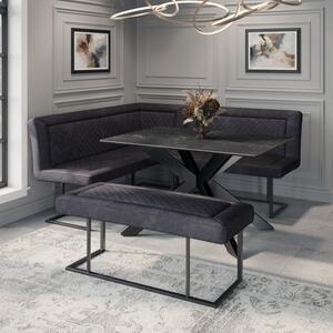 Indus Valley Apollo 6 Seater Dining Table Corner Bench Set