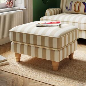 Beatrice Woven Stripe Footstool