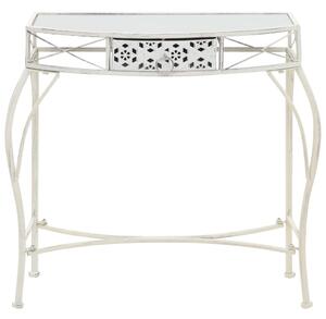Side Table French Style Metal 82x39x76 cm White