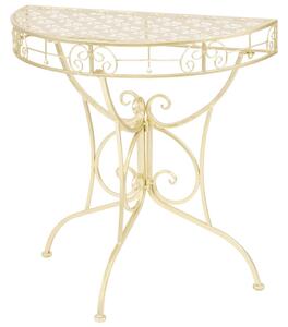 Side Table Vintage Style Half Round Metal 72x36x74 cm Gold