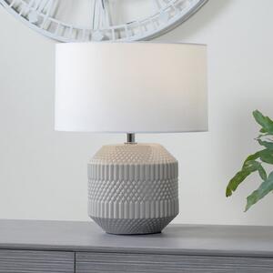 Meribel Geo Textured Ceramic Table Lamp