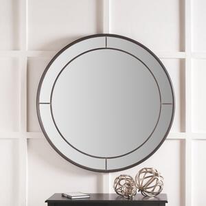 Antique Bronze Metal Round Wall Mirror