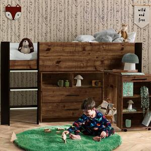 Otis Midsleeper Children's Bed with Pull Out Desk