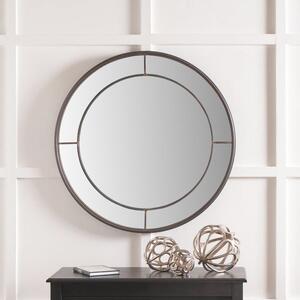 Antique Bronze Metal Round Wall Mirror