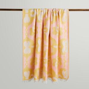 Ikat Jacquard Woven Throw Blanket 155x170