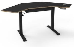 Gino Corner Height Adjustable Desk with Drawer