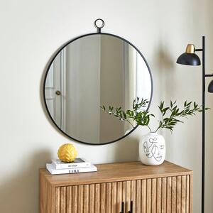Loop Top Round Wall Mirror