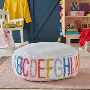 Kid's Tufted Alphabet Pouffe