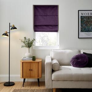 Recycled Velour Aubergine Roman Blind