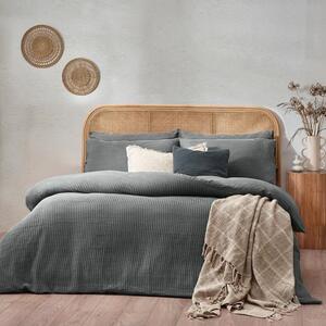 Yard Chunky Waffle Duvet Cover and Pillowcase Set