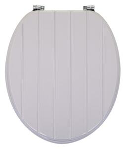 Tongue and Groove Grey Toilet Seat