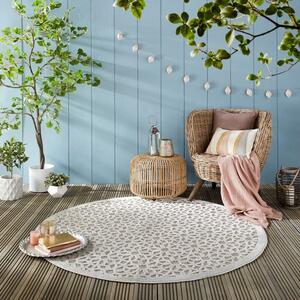 Argento Textured Indoor Outdoor Round Rug