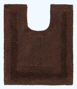 Homescapes Luxury Reversible Chocolate 100% Cotton Pedestal Mat, 50 x 55 cm, Machine Washable, Super Absorbent, Soft and Hand-Tufted, Eco Friendly
