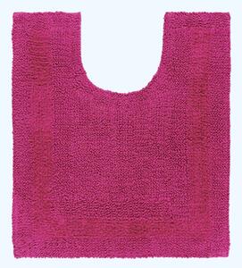 Homescapes Luxury Reversible Raspberry 100% Cotton Pedestal Mat, 50 x 55 cm, Machine Washable, Super Absorbent, Soft and Hand-Tufted, Eco Friendly