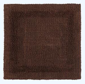 Homescapes Luxury Reversible Chocolate 100% Cotton Shower Mat, 50 x 50 cm, Machine Washable, Super Absorbent, Soft and Hand-Tufted, Eco Friendly