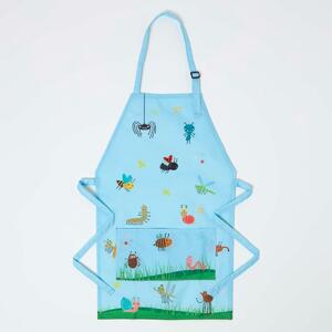 Homescapes Children's Gardening Apron, 56.5 x 34.5 cm, Multi-Coloured, Insects, Adjustable Neck Strap, Storage Pockets