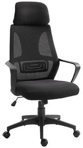Vinsetto Ergonomic Office Chair w/ Wheel, High Mesh Back, Adjustable Height Home Office Chair - Black Aosom UK