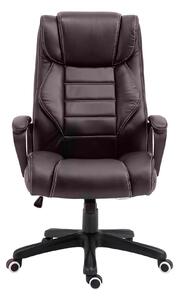 Vinsetto High Back Massage Office Chair w/ 6-Point Vibration, Ergonomic Office Chair, Ergonomic Desk Chair w/ Adjustable Height, Brown Aosom UK