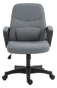 Vinsetto Massage Office Chair with Massage Lumbar Support, Adjustable Height, 360° Swivel, Ergonomic High Back Office Chair, Grey Aosom UK