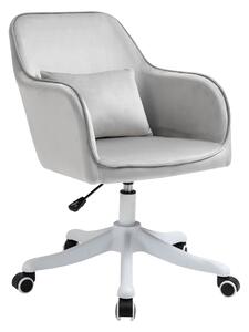Vinsetto Executive Chair with Rechargeable Lumbar Massage Pillow, Electric Vibration Desk Chair for Home Office, Grey Aosom UK