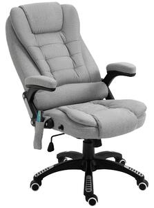 Vinsetto Massage Office Chair w/ 6 Vibration Points, Executive Office Chair, Ergonomic High-Back Design with Swivel Base, Light Grey Aosom UK