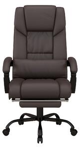 Vinsetto Executive Chair with 6-Point Massage, Recliner with Remote Control, Swivel Wheels & Footrest, PU Leather, Brown Aosom UK