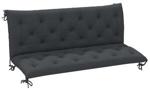Outsunny Garden Bench Cushion: Cosy Outdoor Seating Pad with Back Support and Ties, Black, 98 x 150 cm Aosom UK