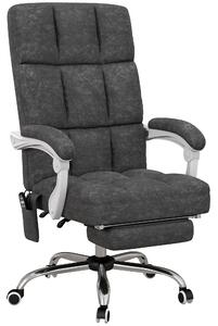 Vinsetto Executive Office Massage Chair, Microfibre Computer Chair with Vibration, Armrest, 135 Recline, Charcoal Grey Aosom UK