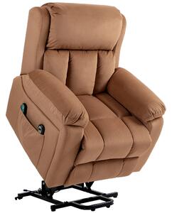 HOMCOM Power Lift Riser and Recliner Chair with Vibration Massage, Heat, Side Pocket, Brown