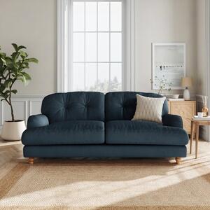 Martha Matte Plush Velvet 3 Seater Sofa