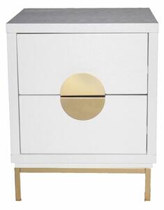 Nightstand DKD Home Decor White Golden Metal MDF Wood 40 x 40 x 50 cm 50 x 35 x 60 cm 40 x 49 x 50 cm