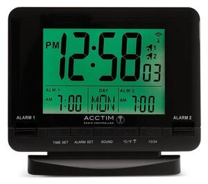 Acctim Delaware Black Alarm Clock
