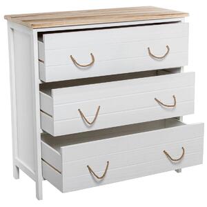 Chest of drawers Alexandra House Living White Brown Wood 80 x 81 x 35 cm