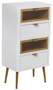 Chest of drawers Alexandra House Living White Brown Golden Wood 45 x 88 x 30 cm