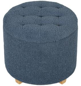 HOMCOM 31.8L Teddy Fleece Storage Ottoman - Blue