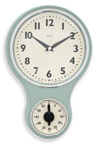 Acctim Kitchen Time Retro Quartz Timer Wall Clock