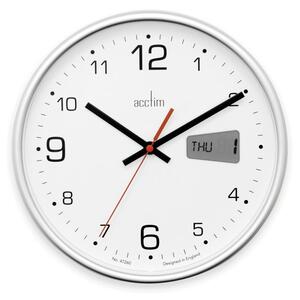 Acctim Kalendar Silver Wall Clock