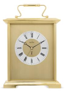 Acctim Althorp Mantel Clock Quartz Polished Metal Carriage Clock