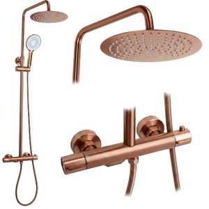 Thermostatic shower system Rea Drop Brush Copper