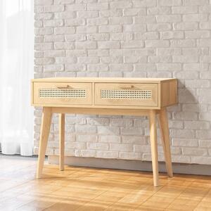 Java Console Table, Light Oak