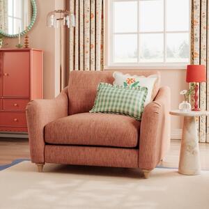 Hattie Slub Faux Linen Snuggle Sofa