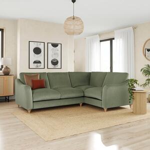 Hattie Matte Plush Velvet Corner Sofa