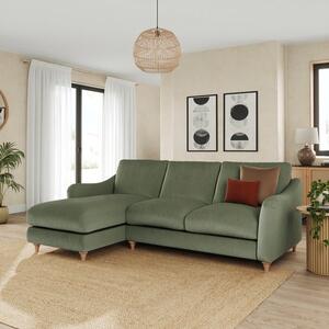 Hattie Matte Plush Velvet Corner Chaise Sofa